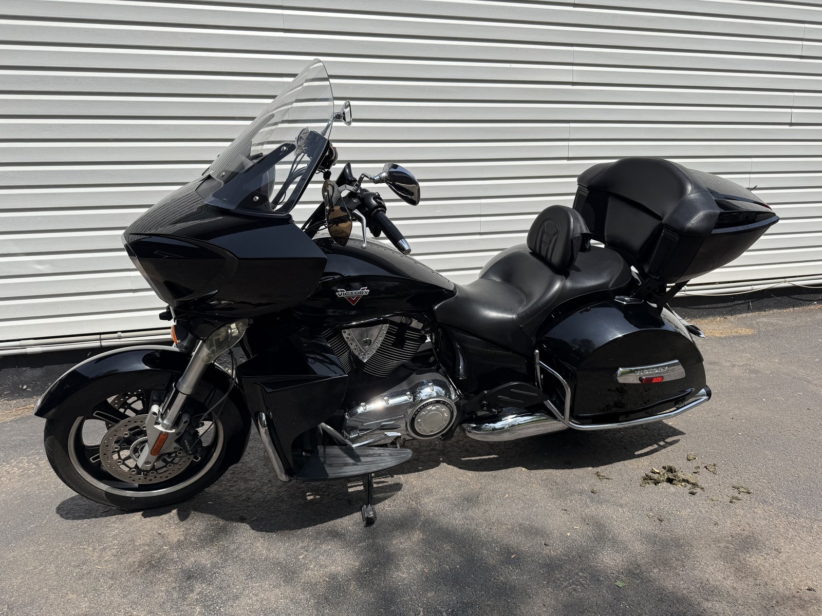 Greg Toope's Victory Cross Country Tour in Gloss Black, before fire damage