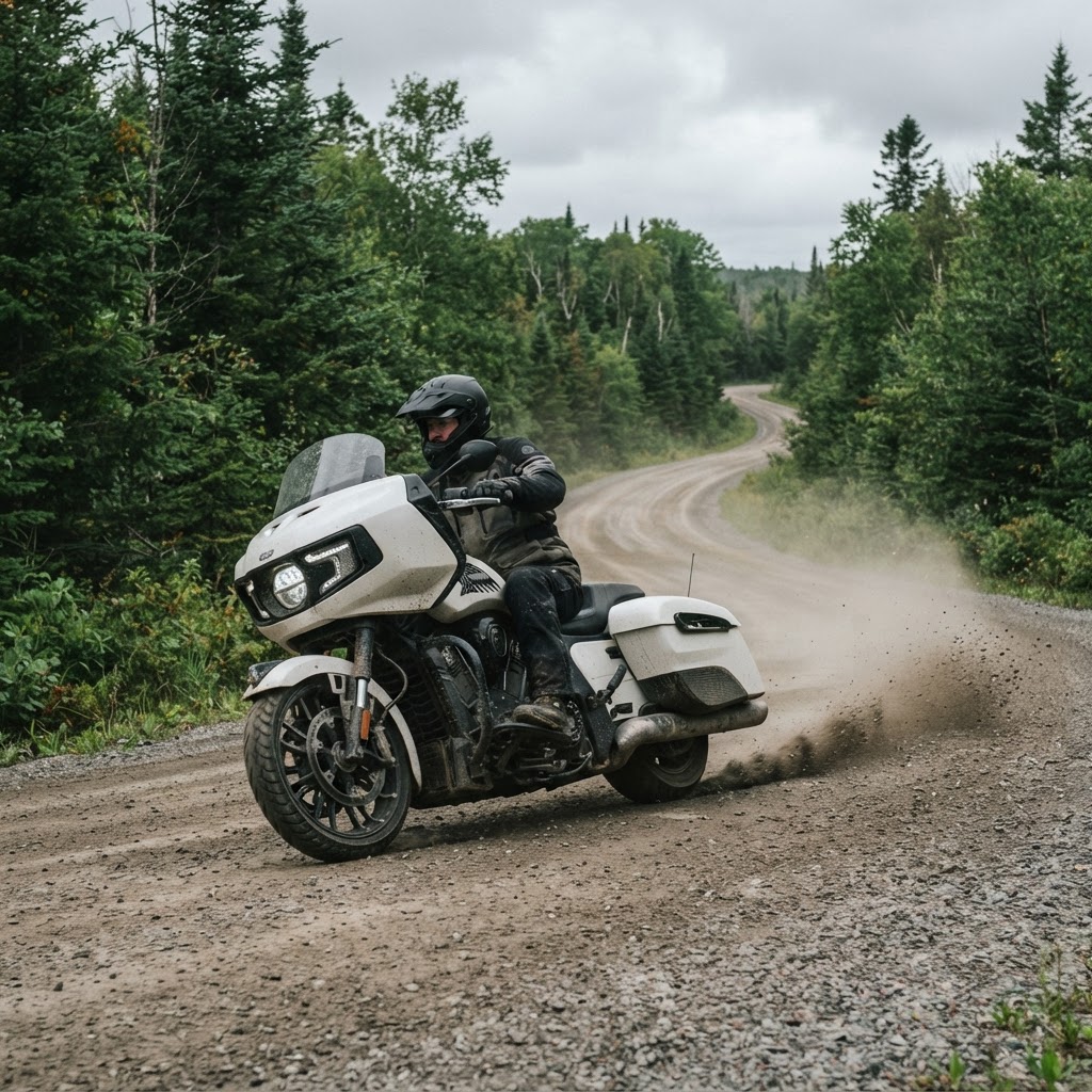 New Brunswick Gravel Road Adventure on the Indian Pursuit — Tips for Cruiser Riders