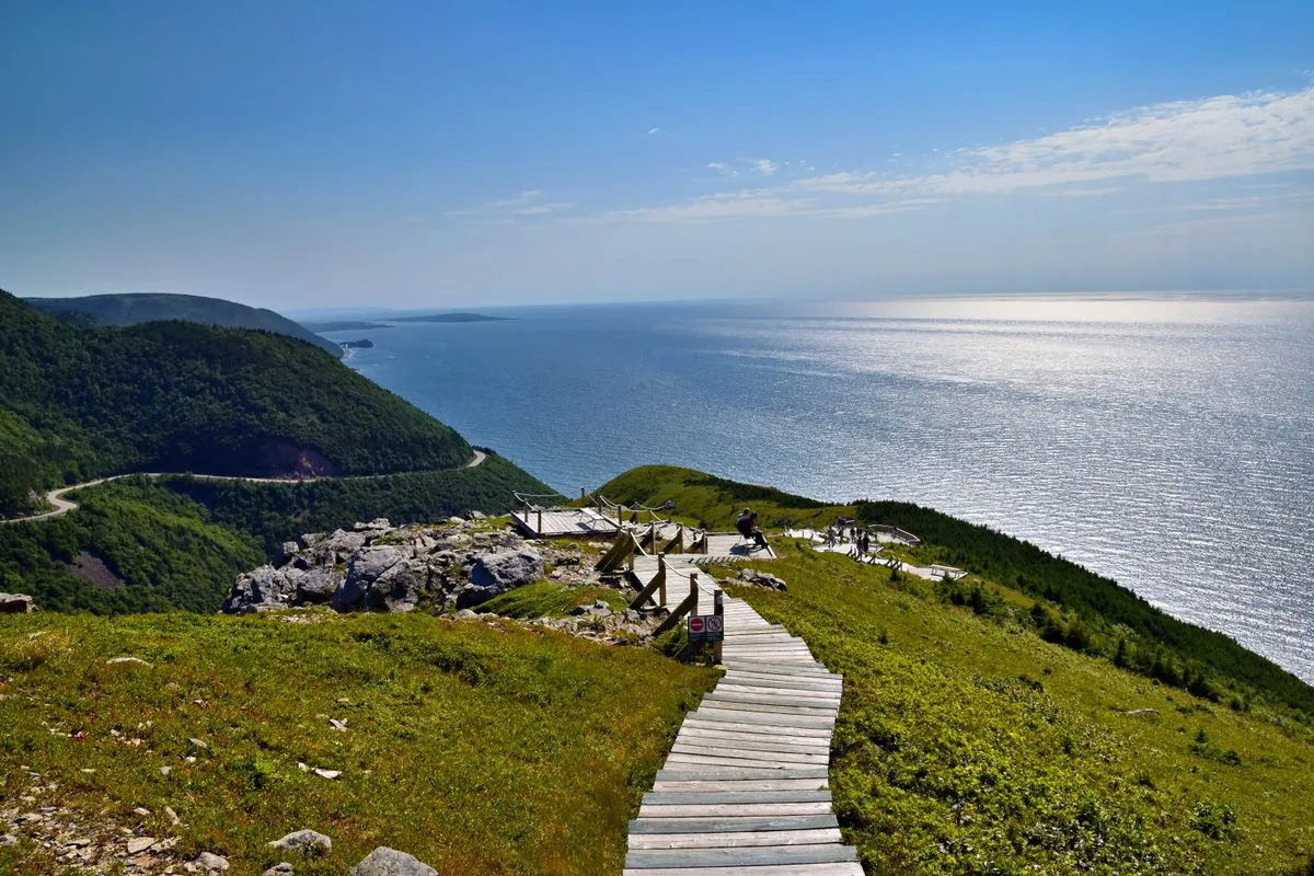 Dramatic Cape Breton coastal cliffs and ocean views