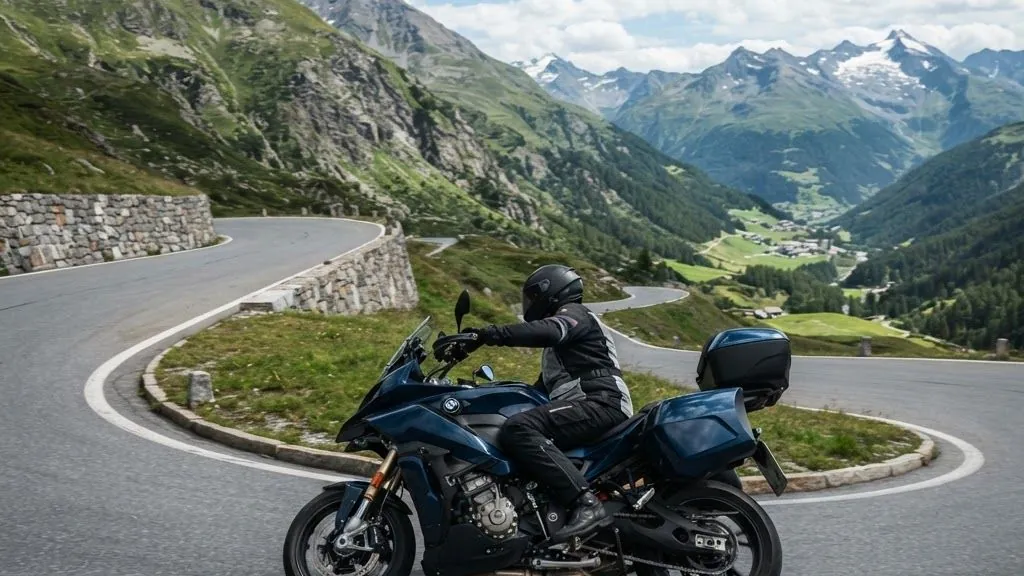 Honda CB1000GT X-Ride on an Alpine sport-touring route