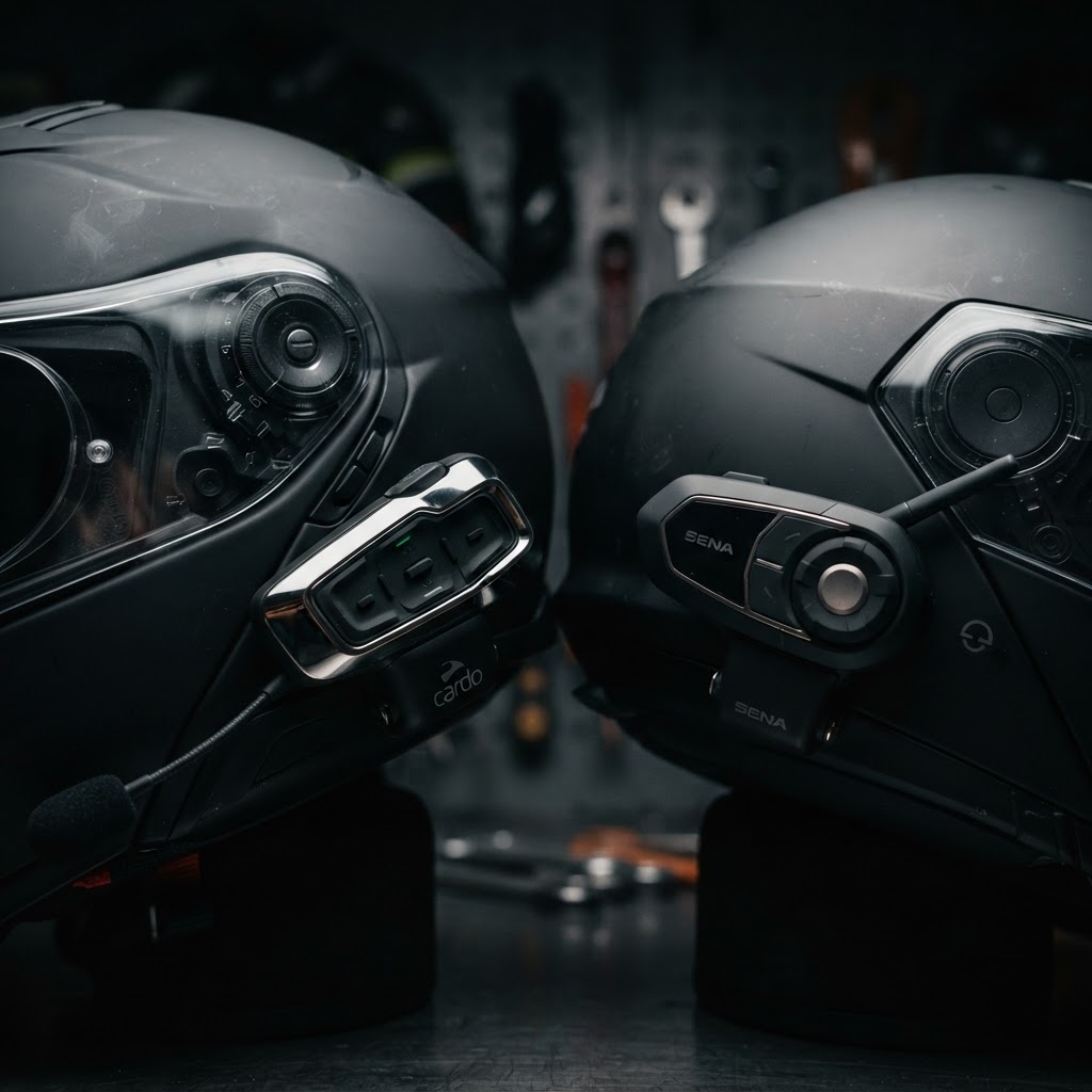 Sena vs Cardo vs Budget motorcycle intercom comparison 2026