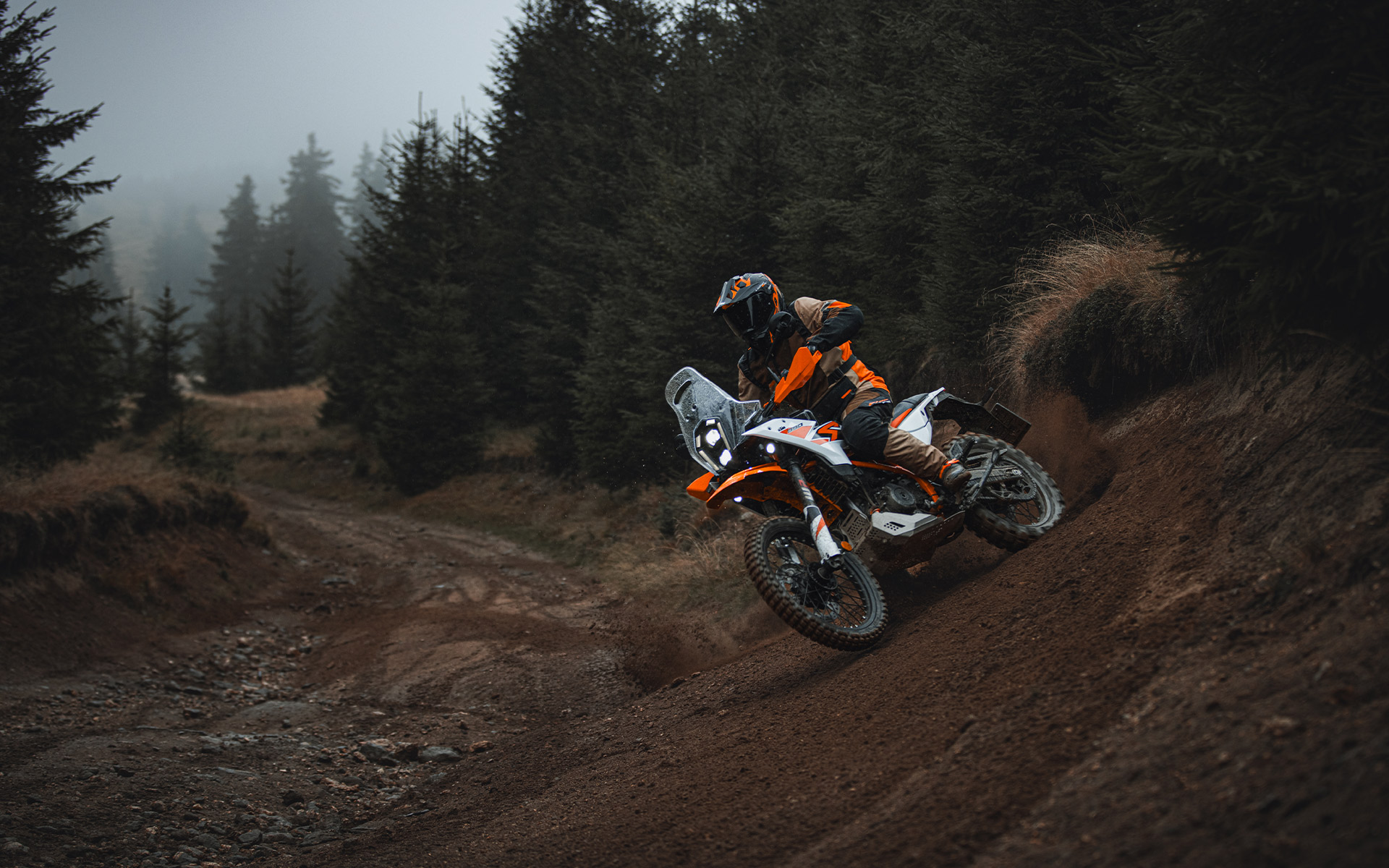Adventure motorcycle ready for a Canadian backroad