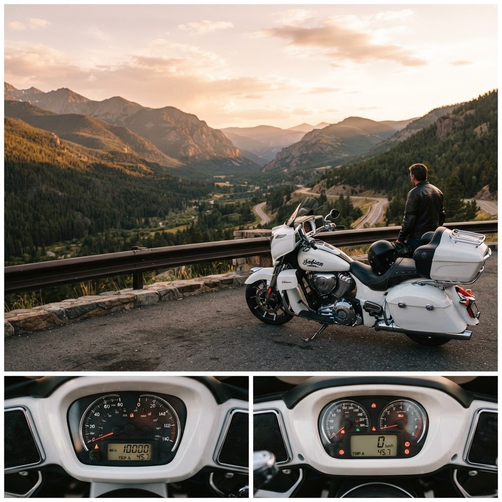 2024 Indian Pursuit white touring motorcycle