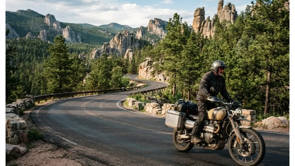 Royal Enfield Himalayan 450 touring South Dakota's Black Hills