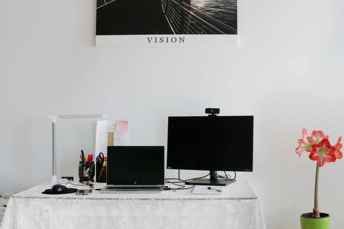 tech home office camera setup