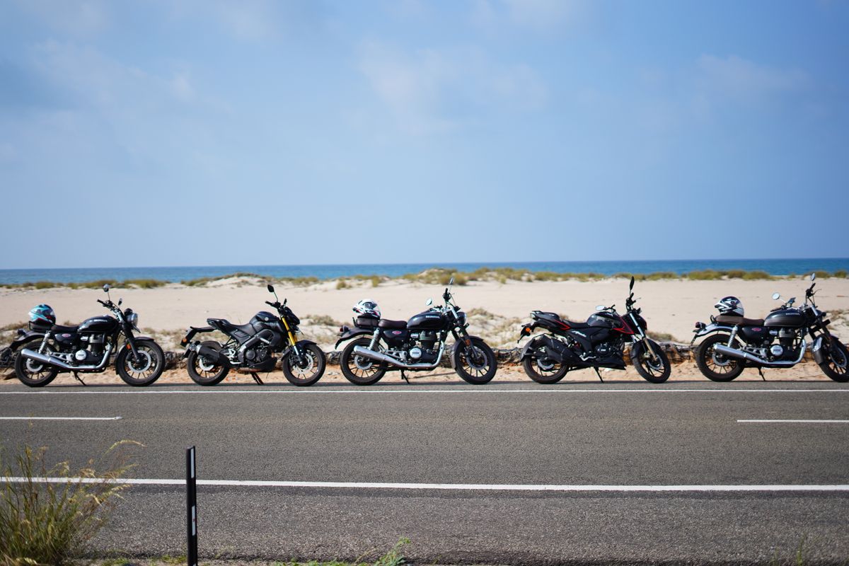 Scenic mountain road motorcycle touring Atlantic Canada