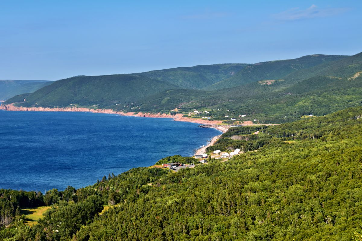 Coastal Cape Breton highway scenery