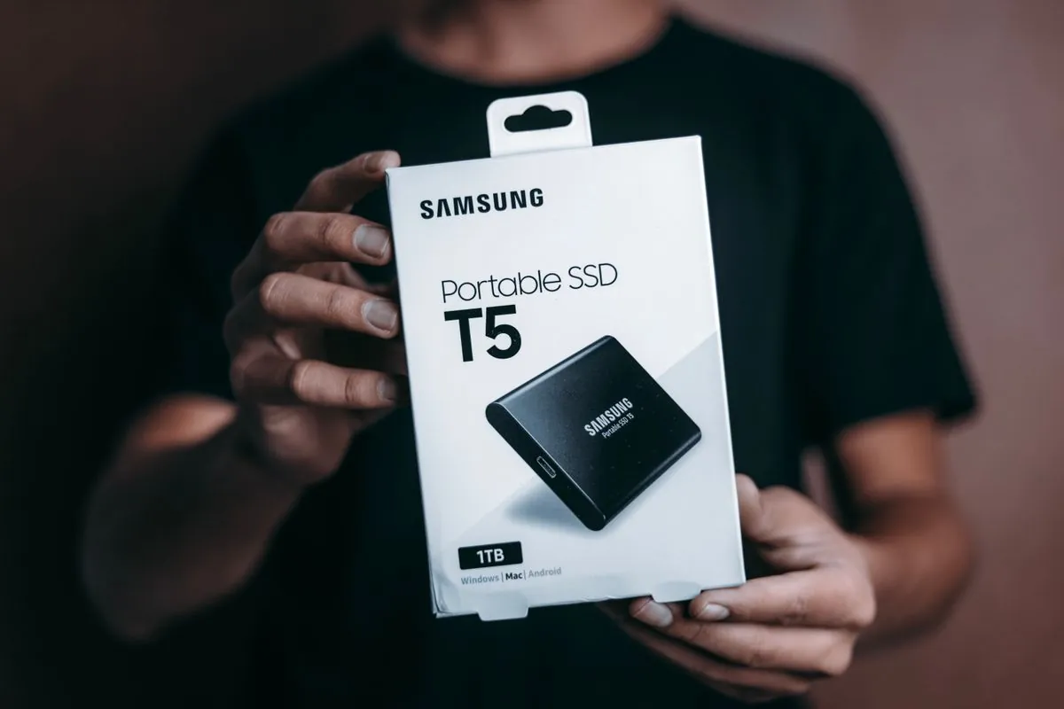 Portable SSD external storage for video editing