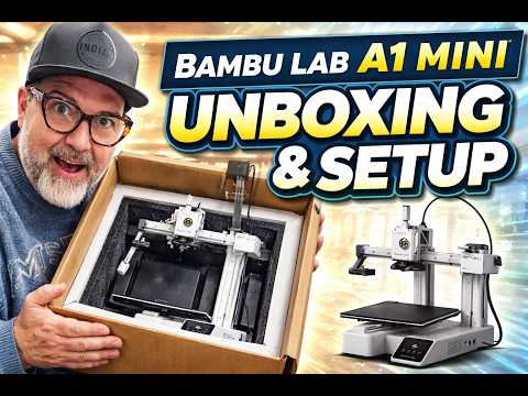 Bambu Lab A1 Mini Unboxing & Setup – First Print Test | Is T